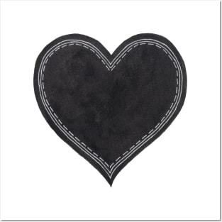 Black Ink Heart Posters and Art